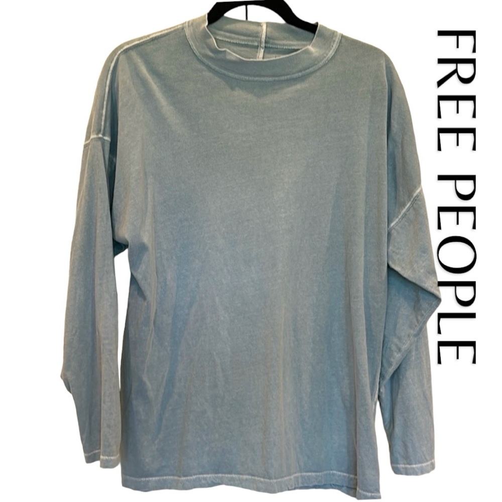 We The Free Slate Blue Long Sleeve Top